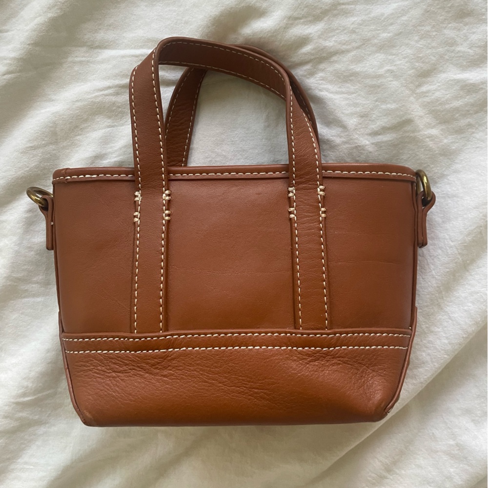 J Crew Mini Montauk Leather Tote